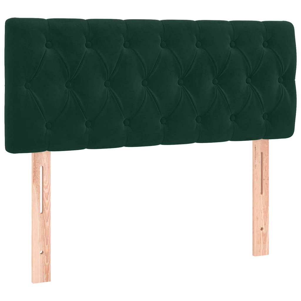 Pat box spring cu saltea, verde închis, 100x200 cm, catifea GartenMobel Dekor