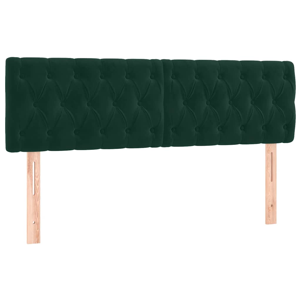 Pat box spring cu saltea, verde închis, 140x200 cm, catifea GartenMobel Dekor