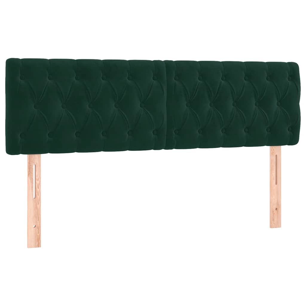Pat box spring cu saltea, verde închis, 160x200 cm, catifea GartenMobel Dekor