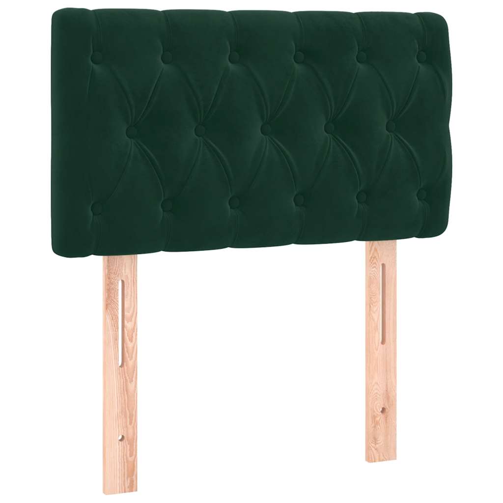 Pat box spring cu saltea, verde închis, 80x200 cm, catifea GartenMobel Dekor