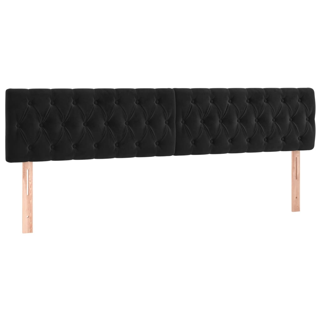 Pat box spring cu saltea, negru, 200x200 cm, catifea GartenMobel Dekor