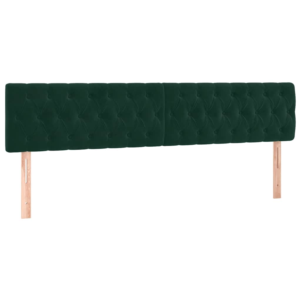 Pat box spring cu saltea, verde închis, 200x200 cm, catifea GartenMobel Dekor