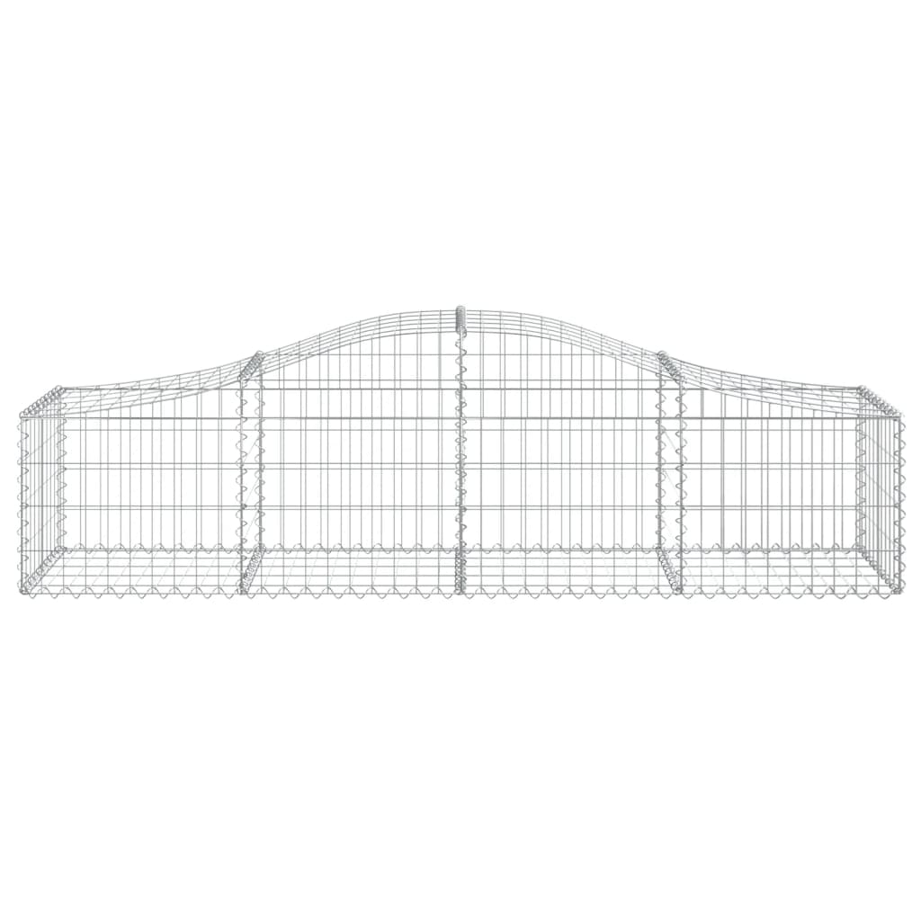 Coșuri gabion arcuite 11 buc, 200x50x40/60 cm, fier galvanizat GartenMobel Dekor
