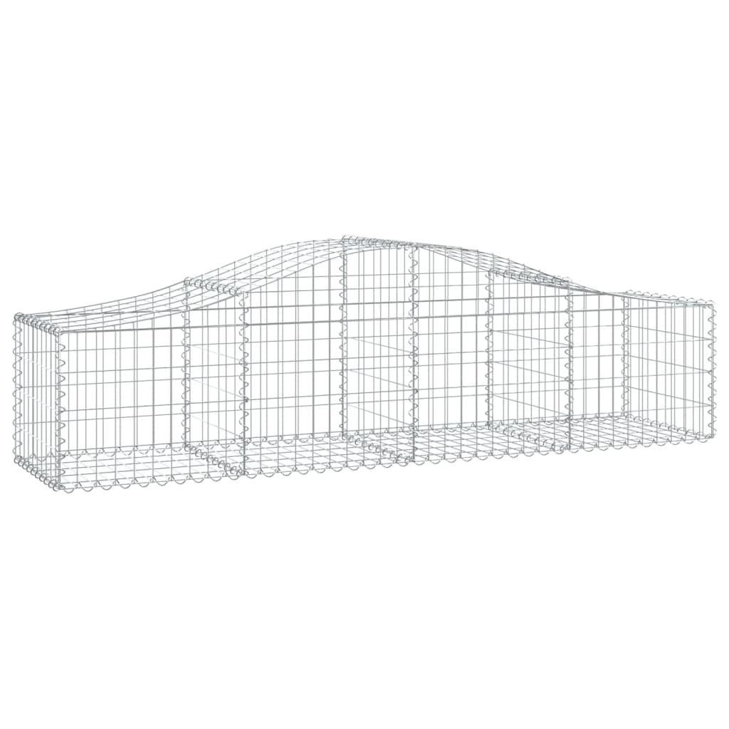 Coșuri gabion arcuite 11 buc, 200x50x40/60 cm, fier galvanizat GartenMobel Dekor