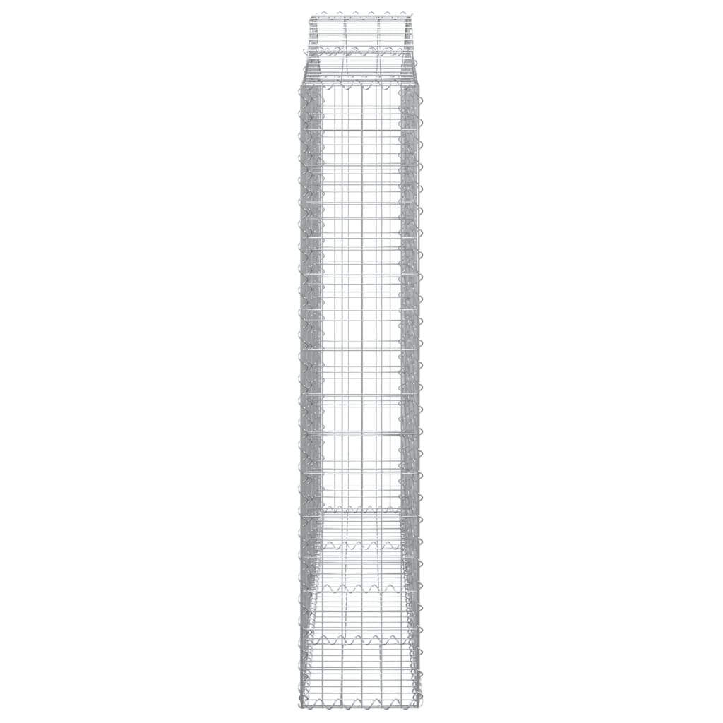 Coșuri gabion arcuite 7 buc, 200x30x160/180 cm, fier galvanizat GartenMobel Dekor