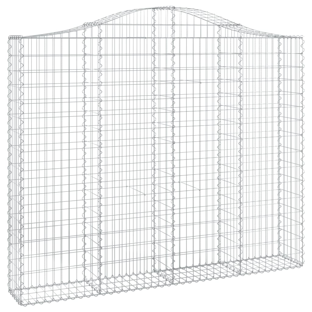 Coșuri gabion arcuite 7 buc, 200x30x160/180 cm, fier galvanizat GartenMobel Dekor