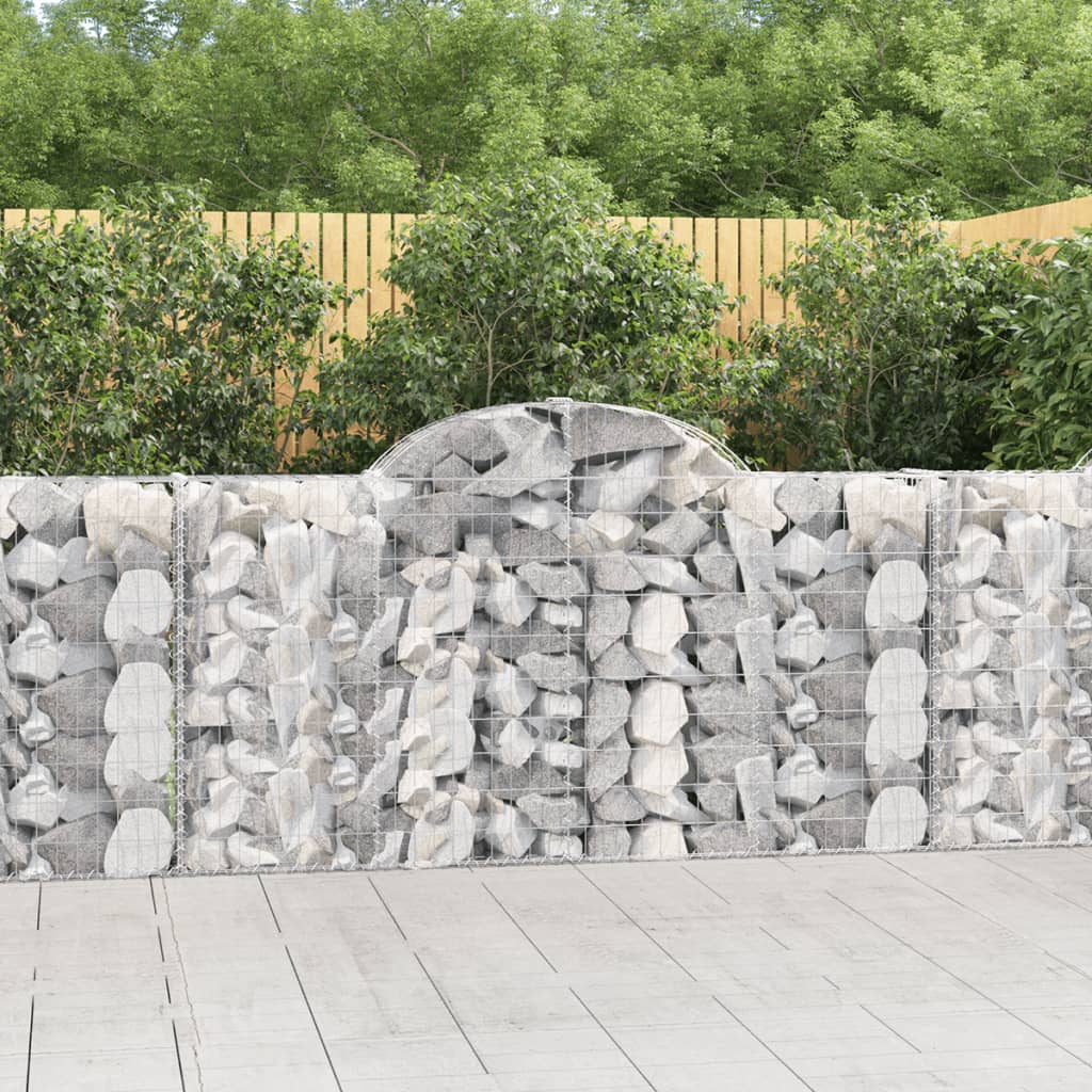 Coșuri gabion arcuite 40 buc, 200x30x100/120 cm fier galvanizat GartenMobel Dekor