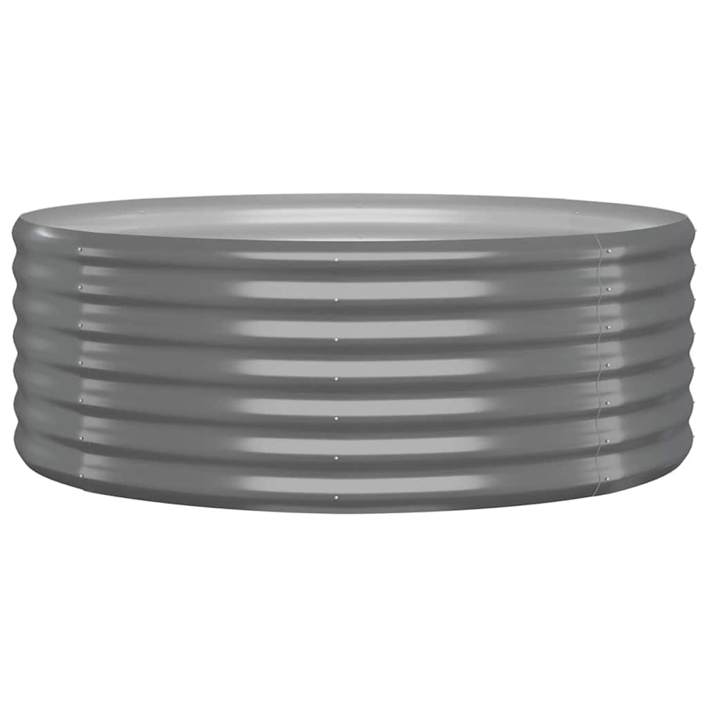 Jardinieră grădină gri 100x100x36 cm oțel galvanizat GartenMobel Dekor