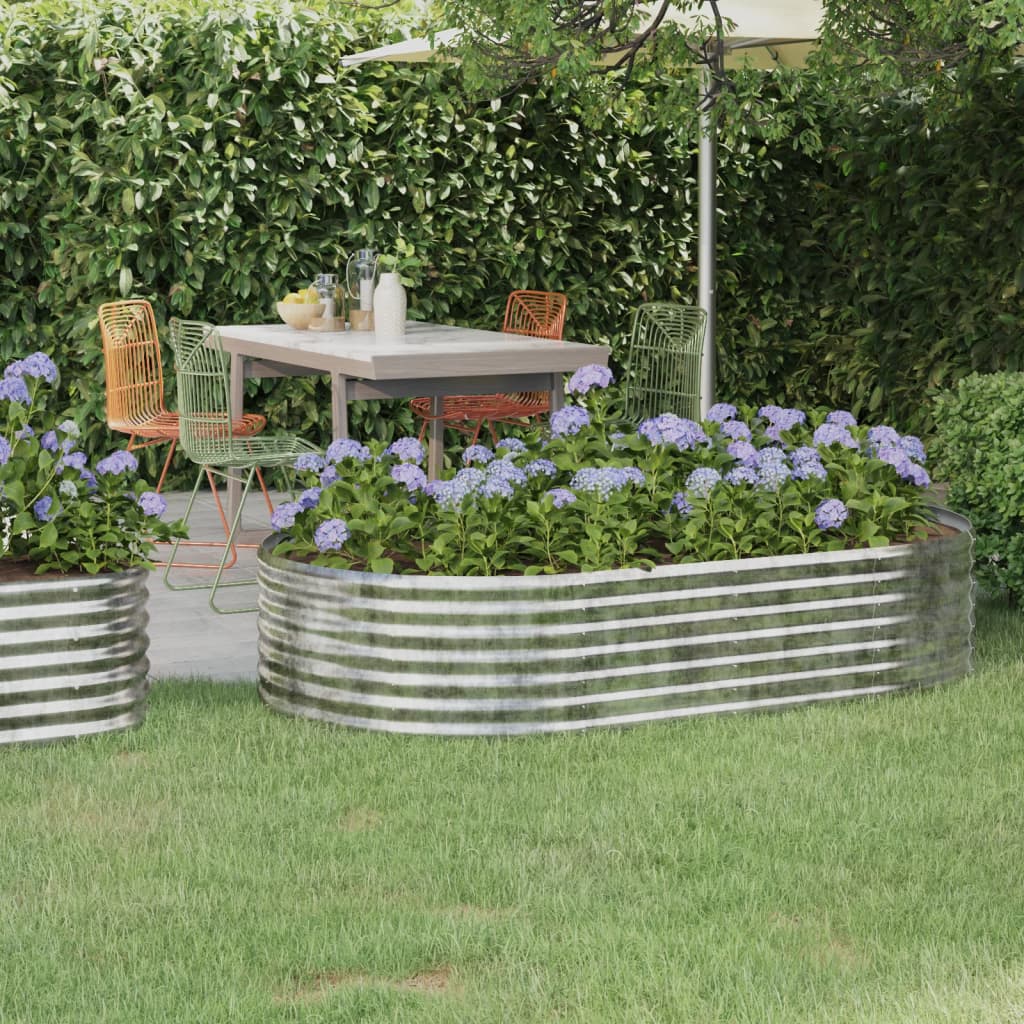 Strat înălțat grădină 175x100x36 cm oțel galvanizat GartenMobel Dekor