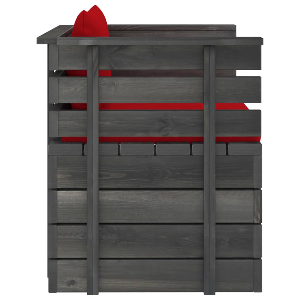 Fotoliu de grădină cu perne, lemn de pin GartenMobel Dekor