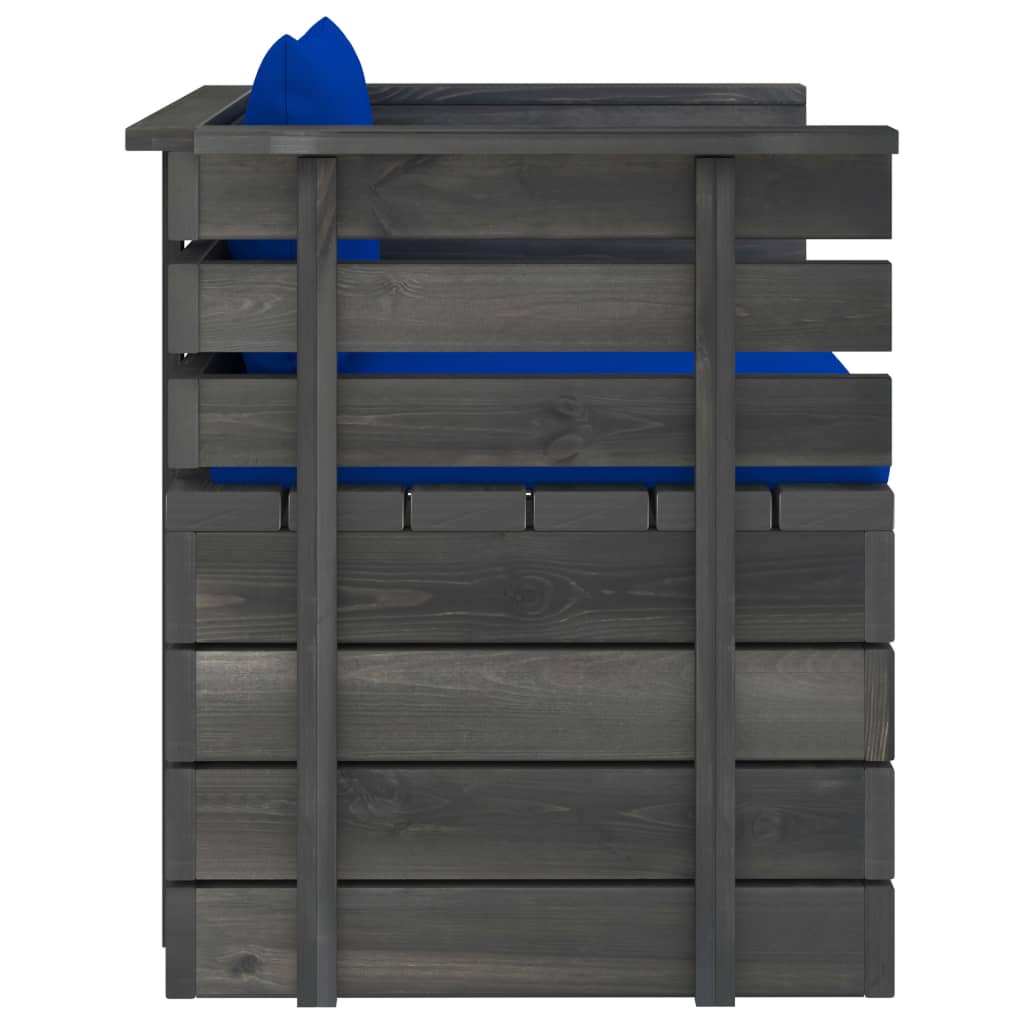 Fotoliu de grădină cu perne, lemn de pin GartenMobel Dekor