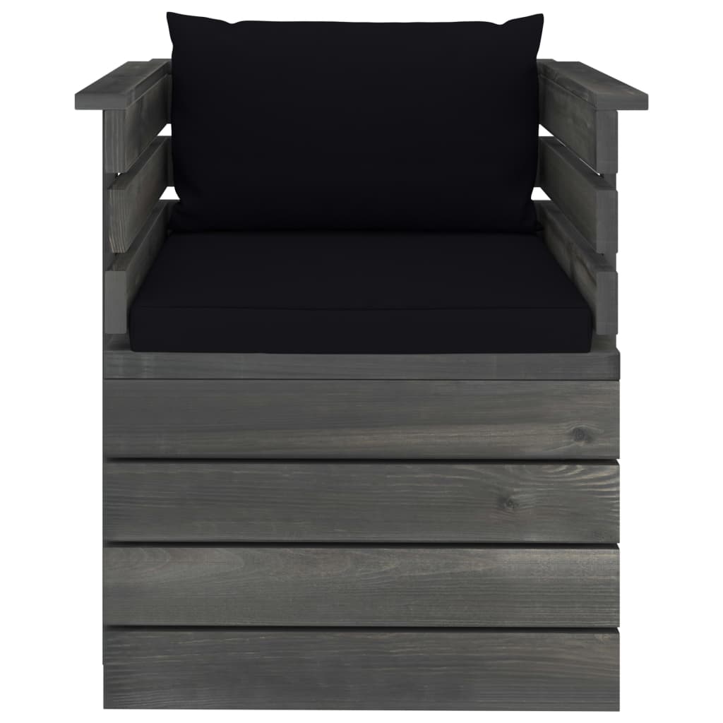 Fotoliu de grădină cu perne, lemn de pin GartenMobel Dekor