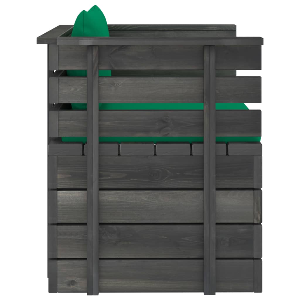 Fotoliu de grădină cu perne, lemn de pin GartenMobel Dekor