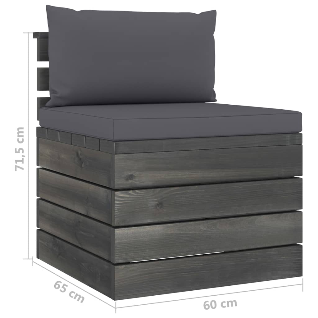 Set mobilier grădină din paleți cu perne, 2 piese, lemn de pin GartenMobel Dekor