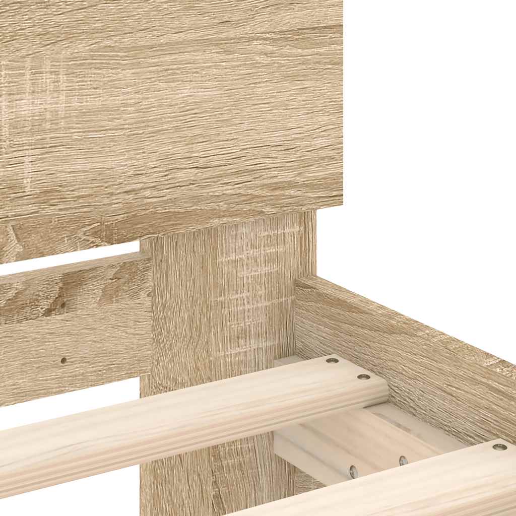 Cadru de pat cu tăblie, stejar sonoma, 180x200 cm GartenMobel Dekor