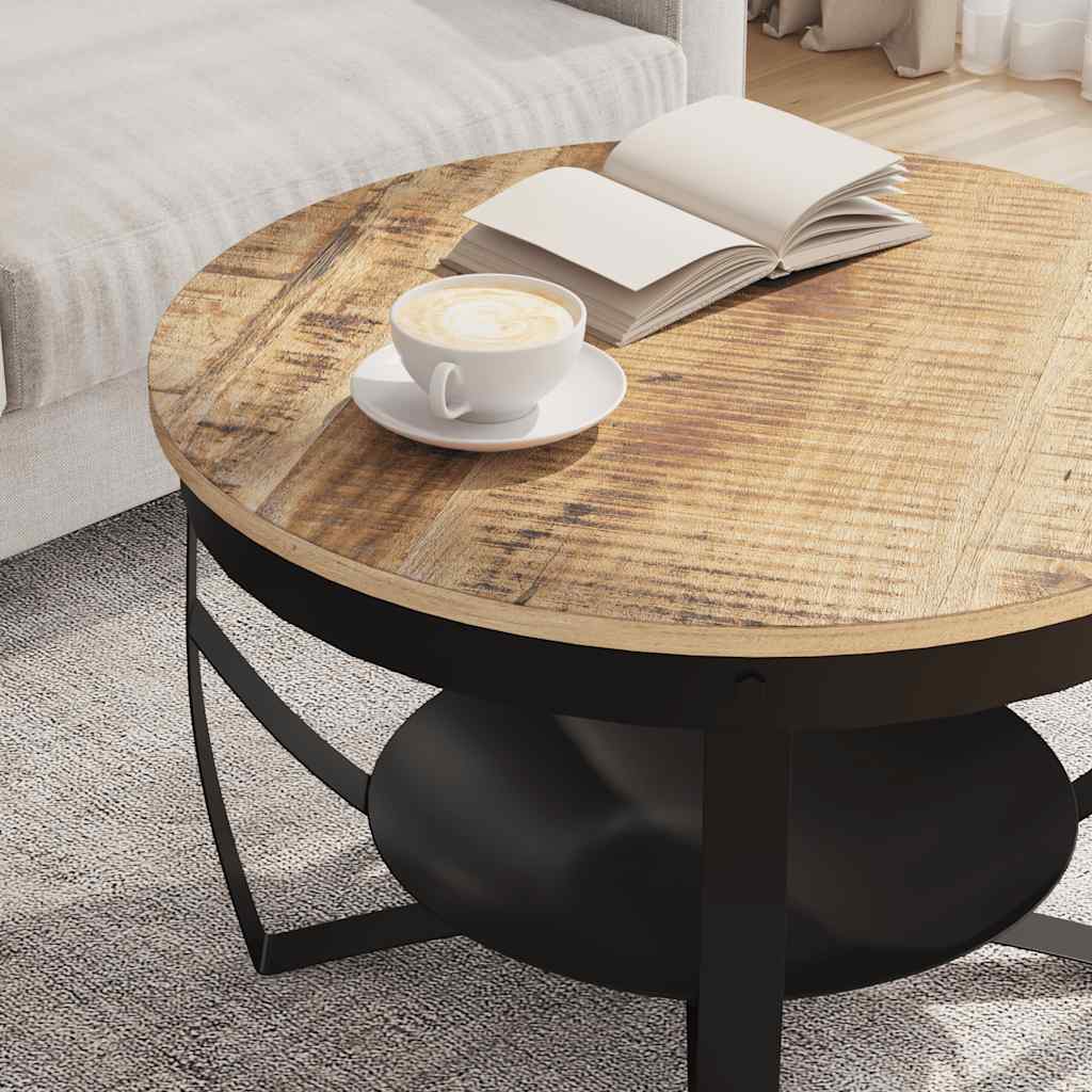 Măsuță de cafea, Ø68x43 cm, lemn de mango nefinisat GartenMobel Dekor