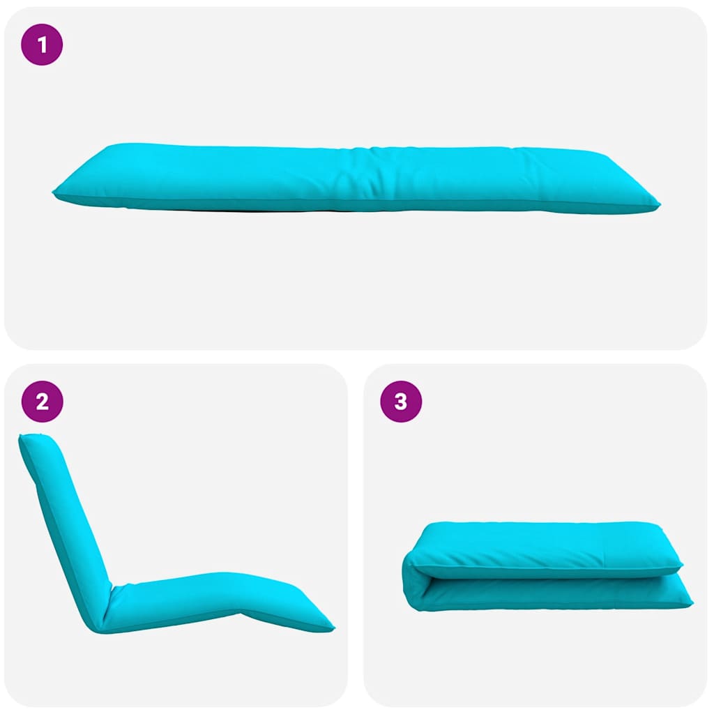 Șezlong pliabil, turcoaz, 175x54x8,5 cm, țesătură Oxford GartenMobel Dekor