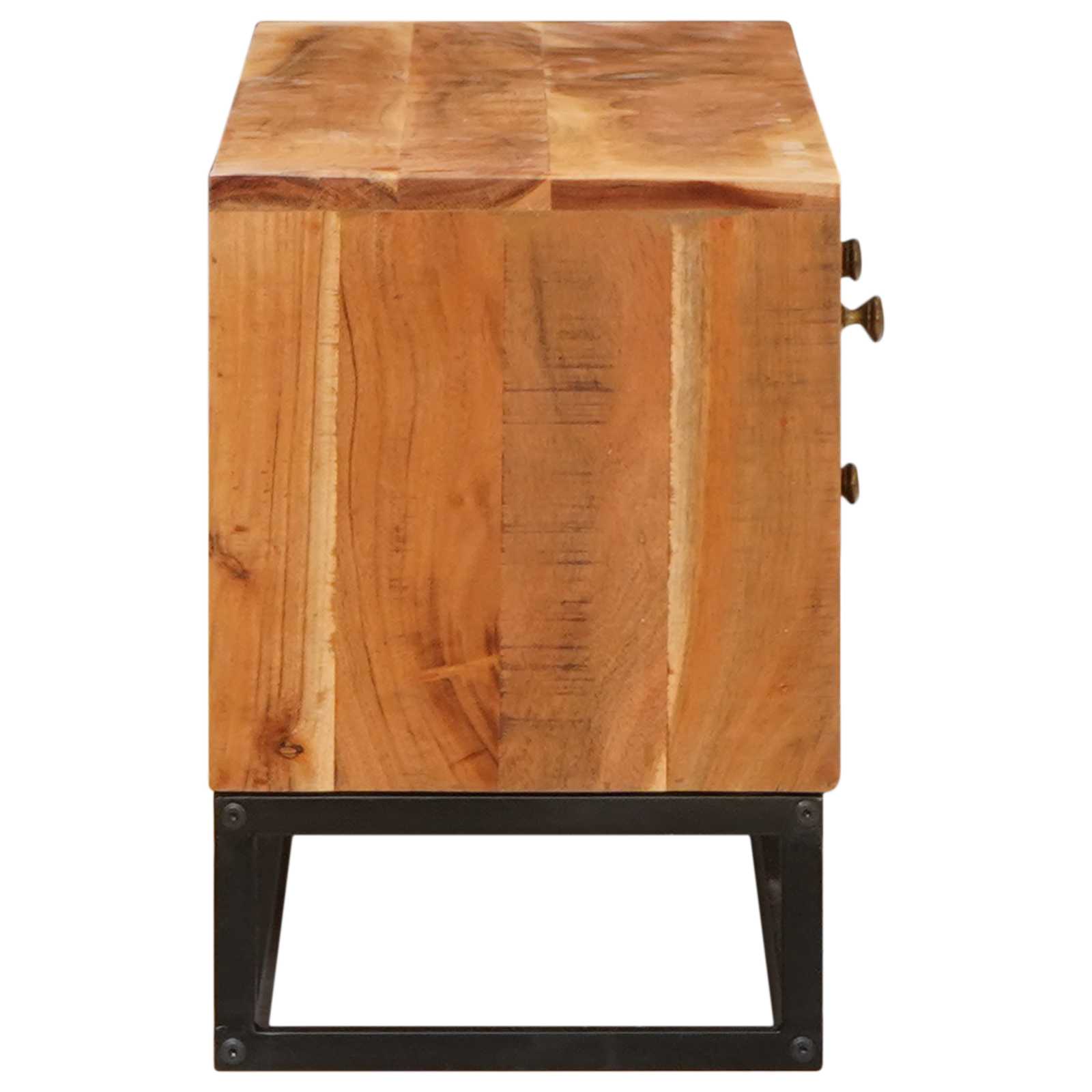 Cabinet TV natural 110 x 30 x 44 cm Lemn Solid de Acacia GartenMobel Dekor