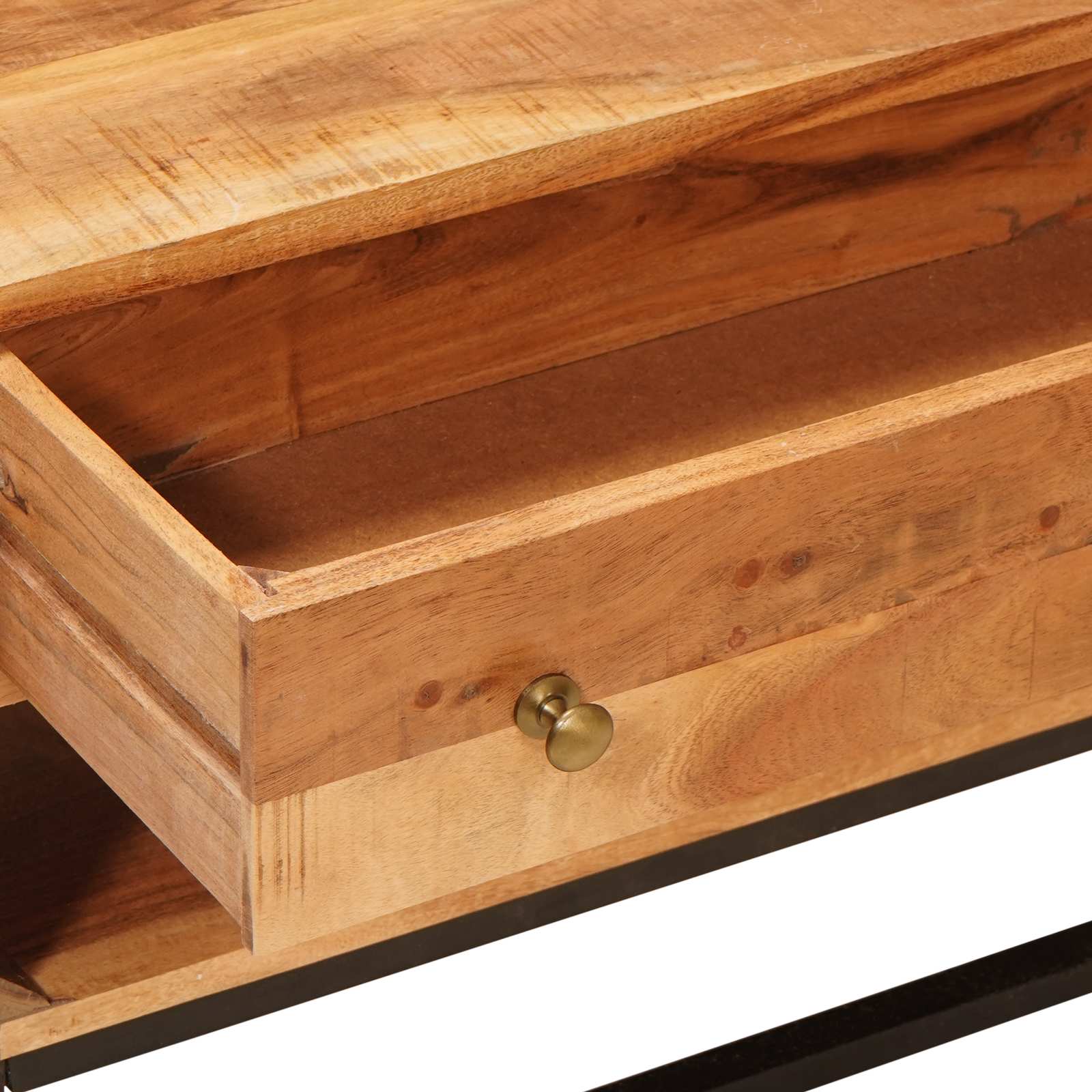 Cabinet TV natural 110 x 30 x 44 cm Lemn Solid de Acacia GartenMobel Dekor