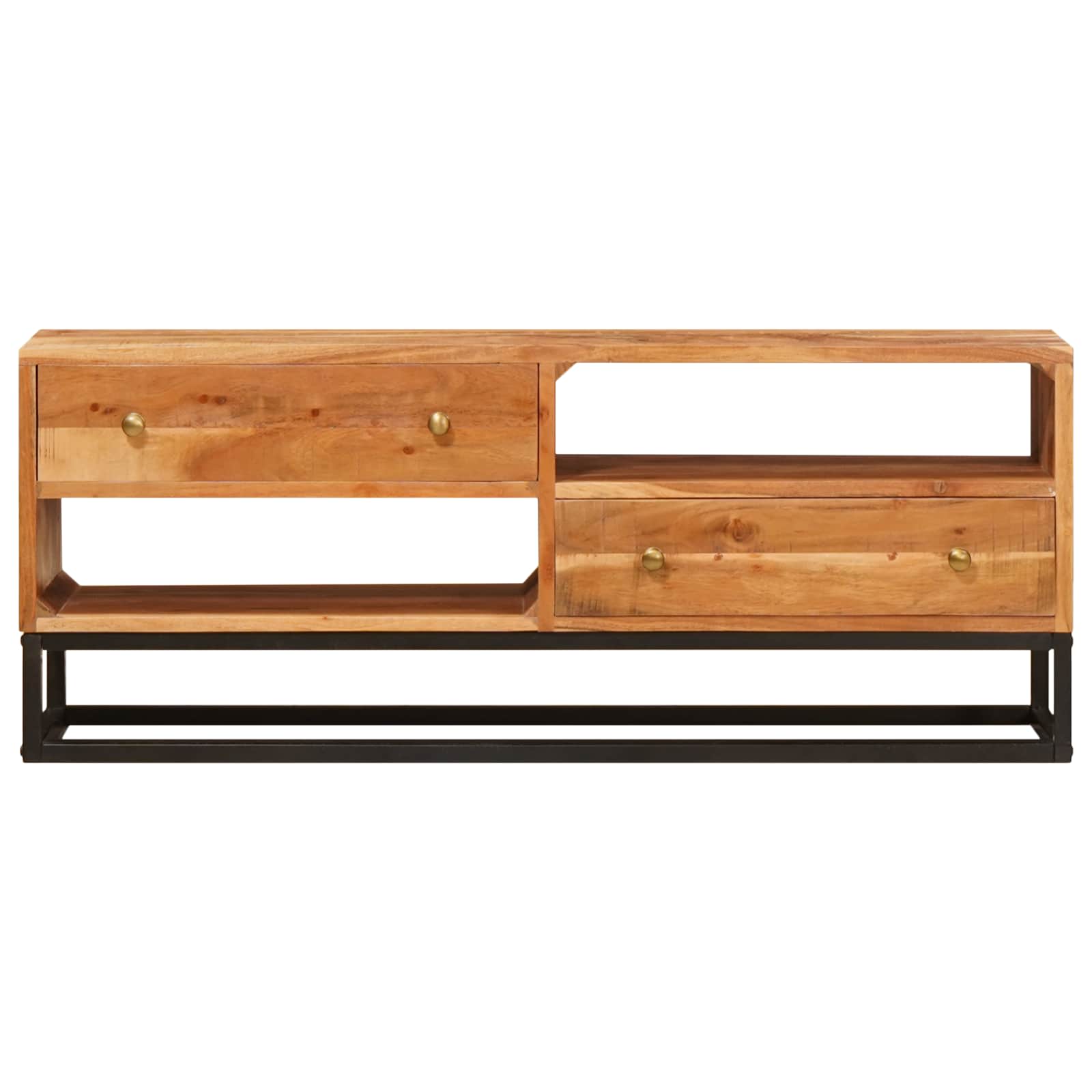 Cabinet TV natural 110 x 30 x 44 cm Lemn Solid de Acacia GartenMobel Dekor