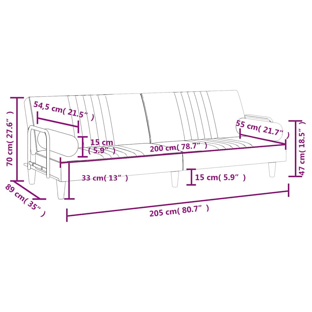 Canapea extensibilă cu cotiere, verde închis, catifea GartenMobel Dekor