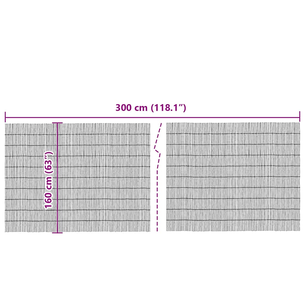 Gard din Papură natural 300 x 160 cm Stuf GartenMobel Dekor