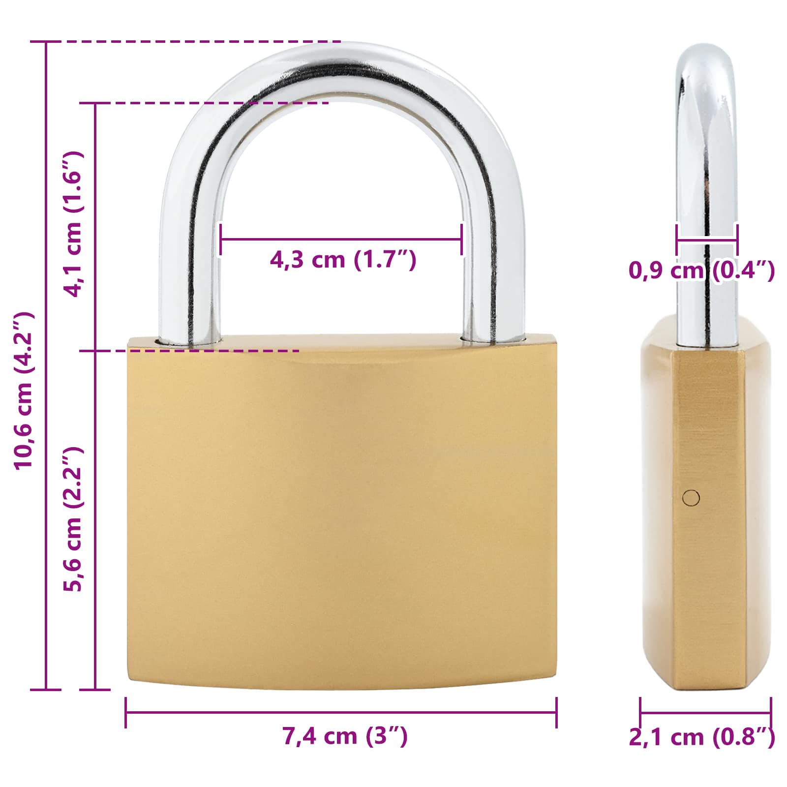 U Lock cu Chei 50 pcs Alamă Fier GartenMobel Dekor