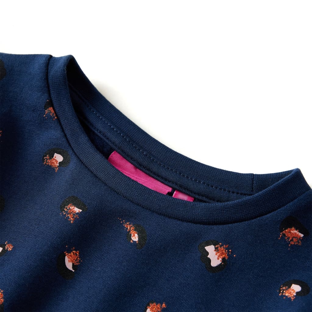 Rochie pentru copii cu mâneci lungi, bleumarin, 104 GartenMobel Dekor