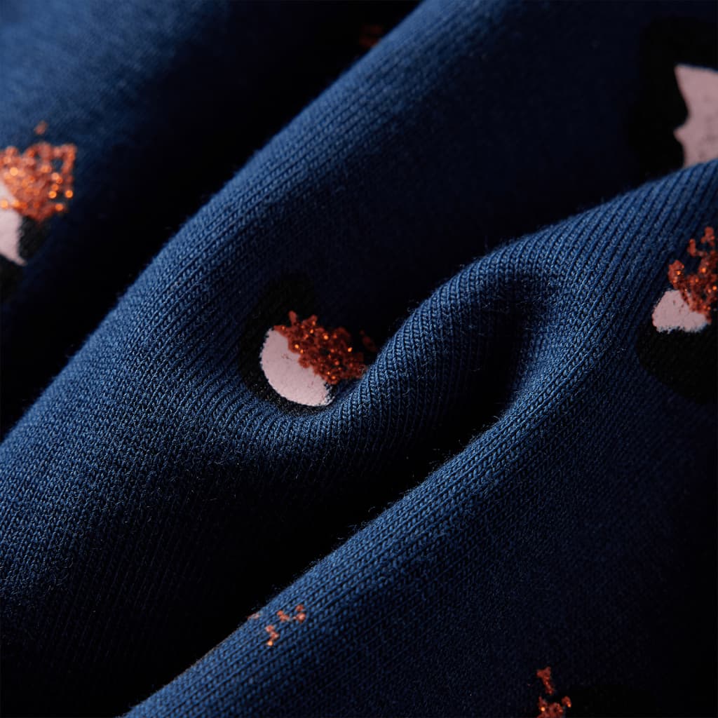 Rochie pentru copii cu mâneci lungi, bleumarin, 140 GartenMobel Dekor