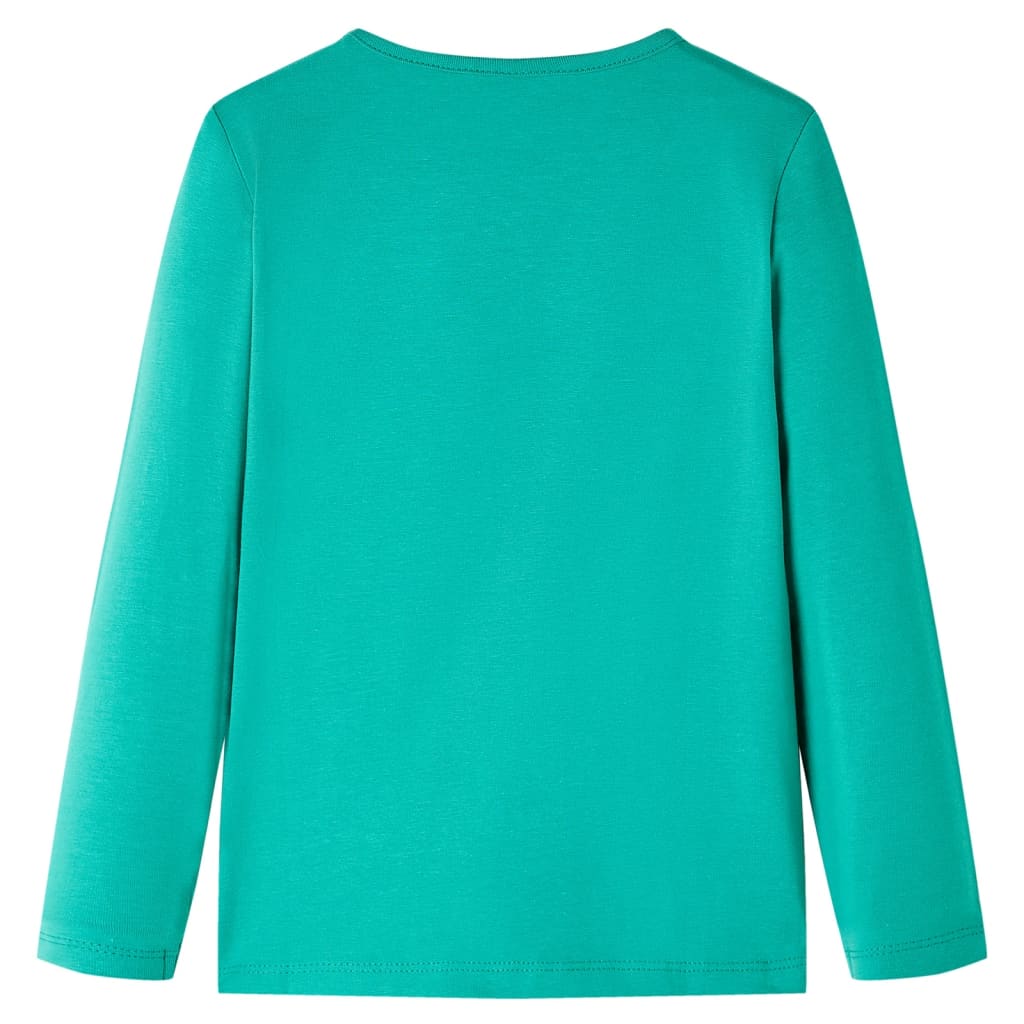 Tricou de copii cu mâneci lungi, verde aprins, 104 GartenMobel Dekor
