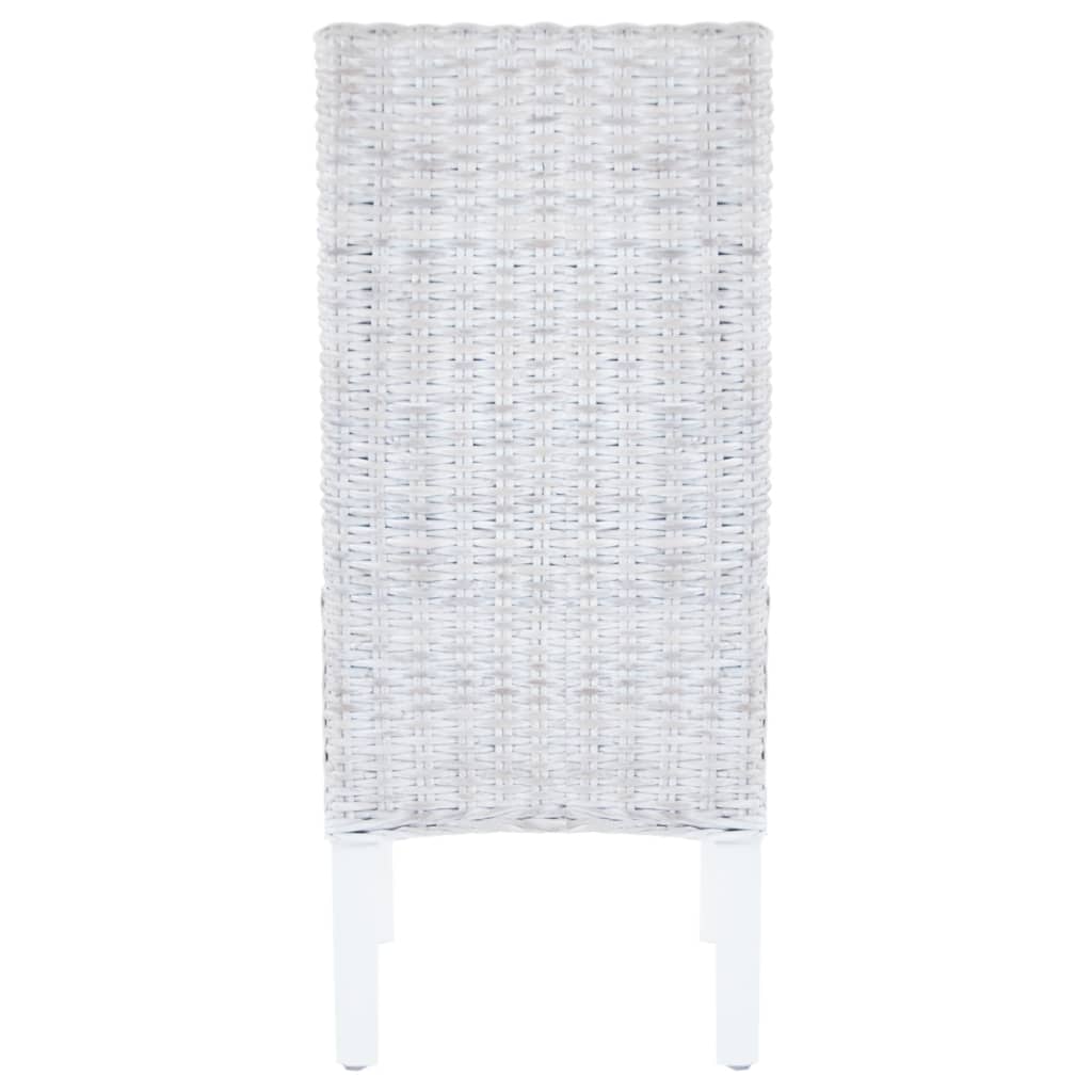 Scaune bucătărie, 2 buc., maro deschis, ratan Kubu & lemn mahon GartenMobel Dekor