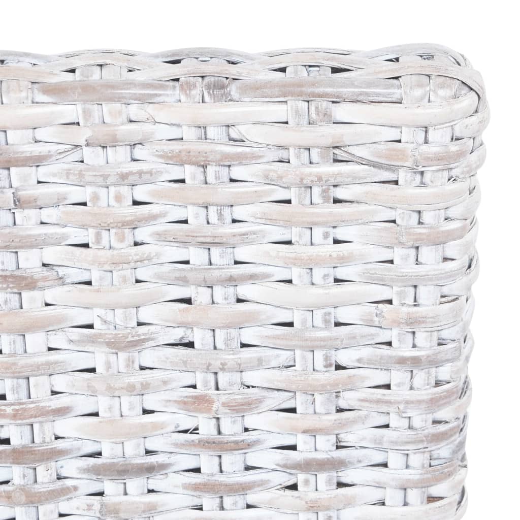 Scaune bucătărie, 2 buc., maro deschis, ratan Kubu & lemn mahon GartenMobel Dekor