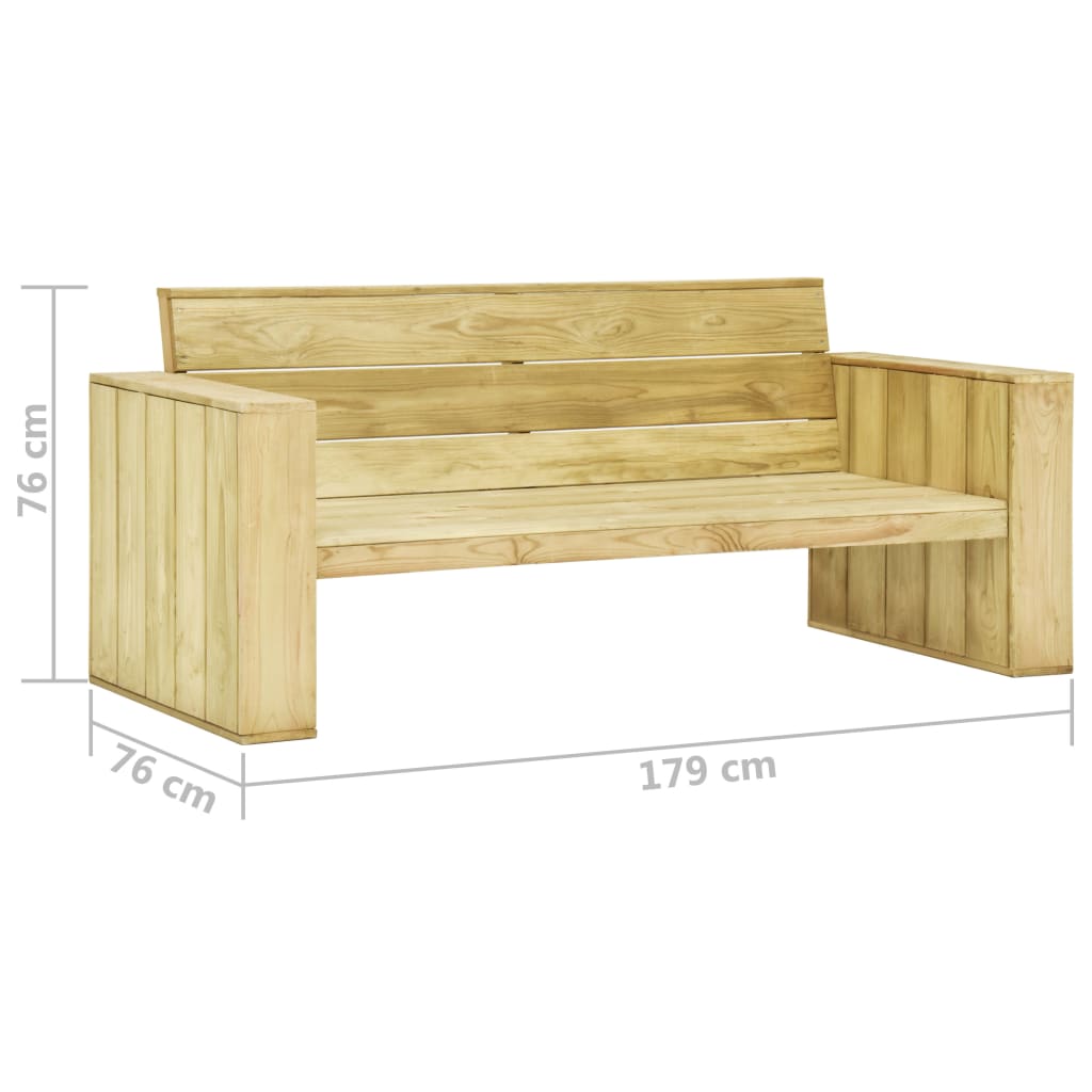 Set mobilier de grădină cu perne, 4 piese, lemn de pin tratat GartenMobel Dekor