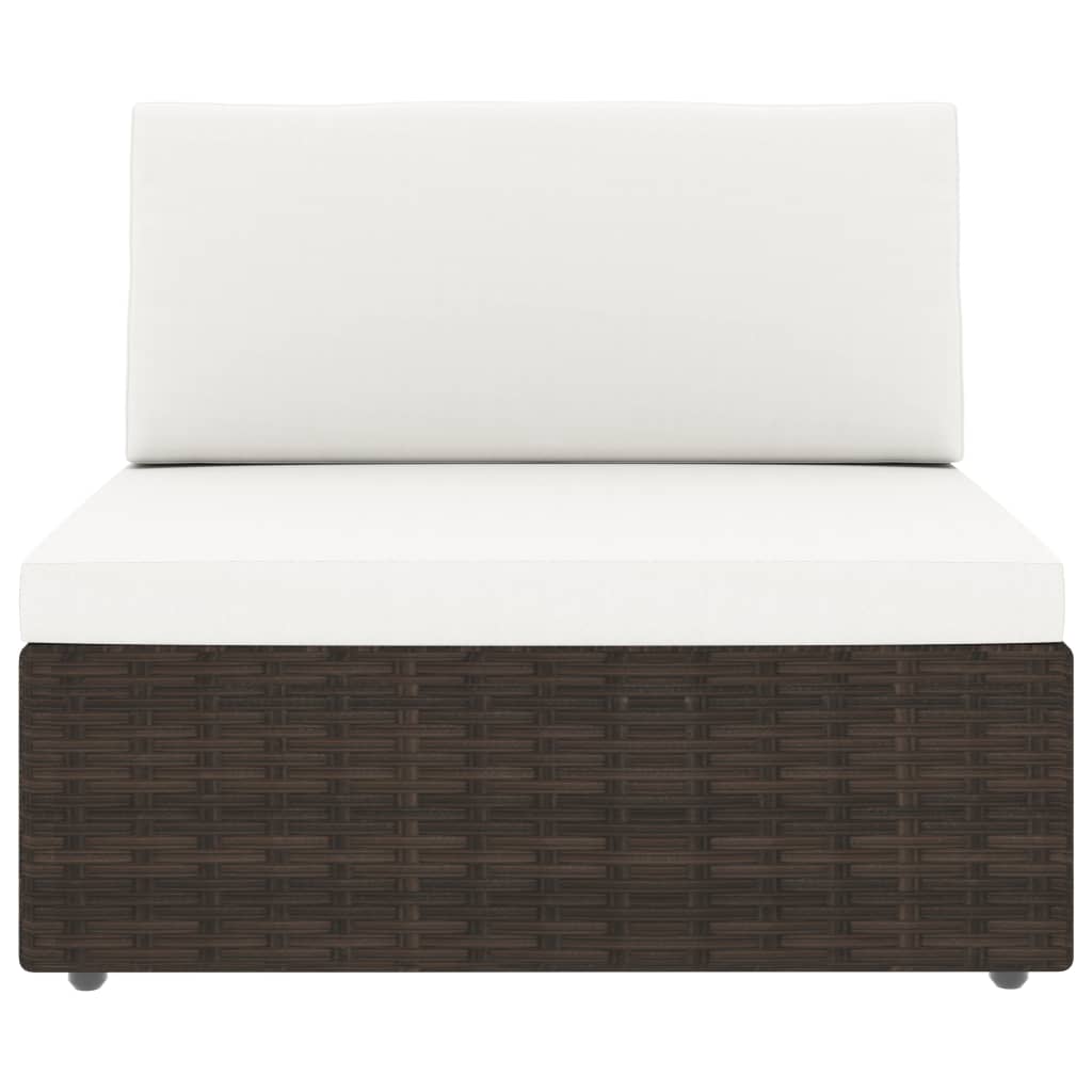 Set mobilier de grădină cu perne, 6 piese, maro, poliratan GartenMobel Dekor