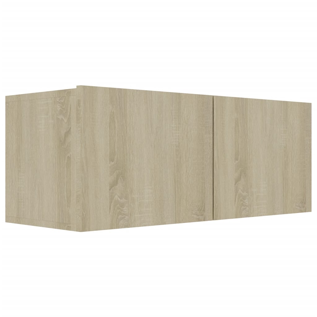 Set de dulapuri TV, 4 piese, stejar sonoma, lemn prelucrat GartenMobel Dekor