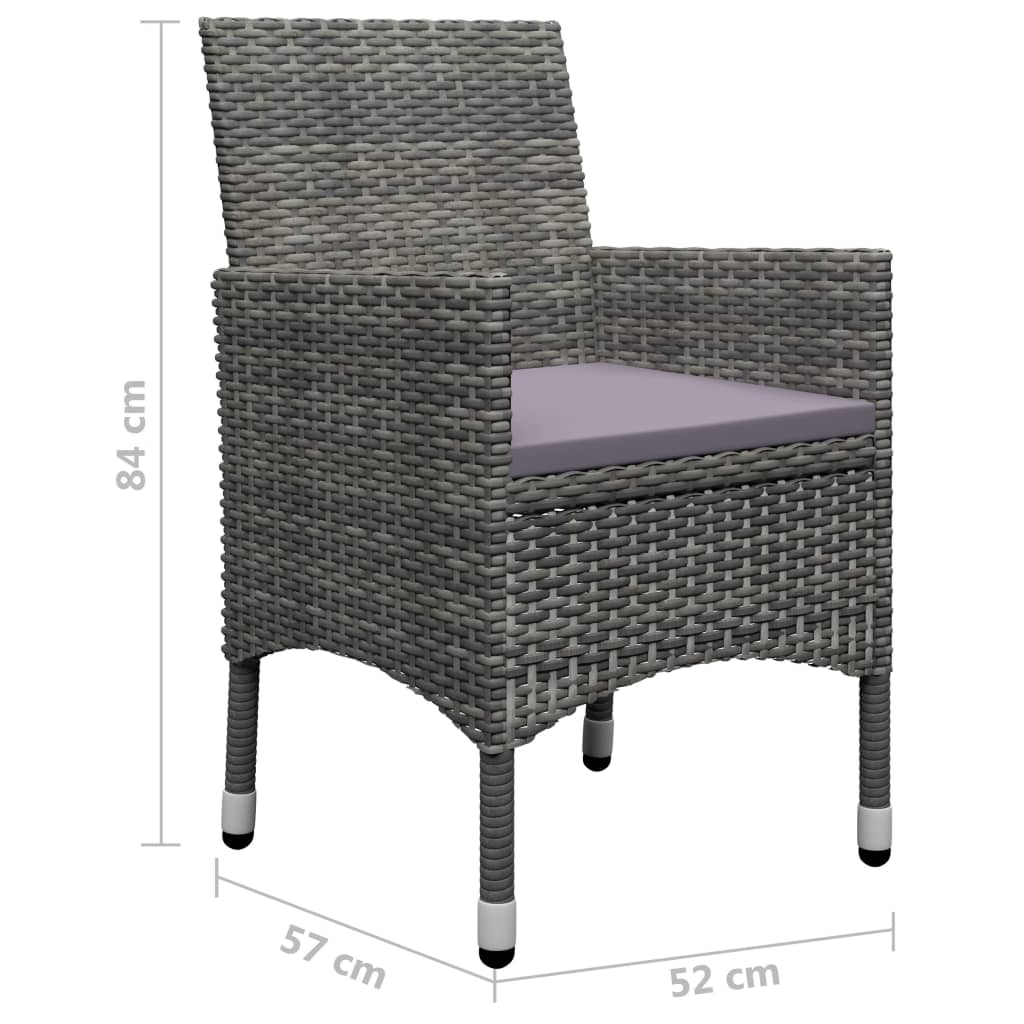 Set mobilier de grădină, 5 piese, gri GartenMobel Dekor