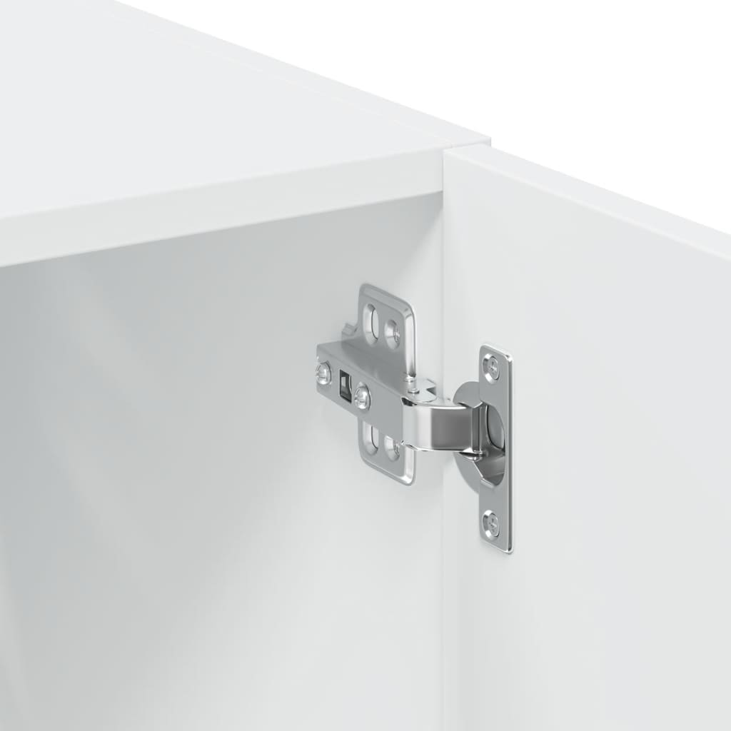 Dulap înalt, alb, 80x42,5x249 cm, lemn prelucrat GartenMobel Dekor