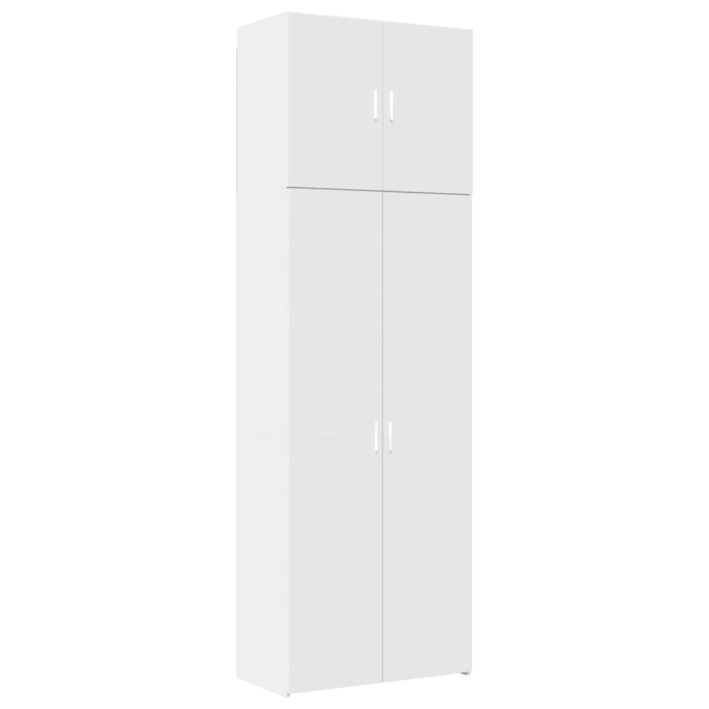 Dulap înalt, alb, 80x42,5x249 cm, lemn prelucrat GartenMobel Dekor