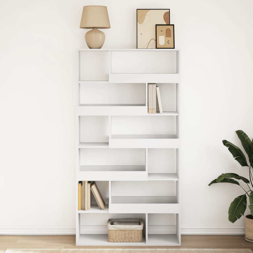 Bibliotecă, alb, 100x33x187,5 cm, lemn prelucrat GartenMobel Dekor