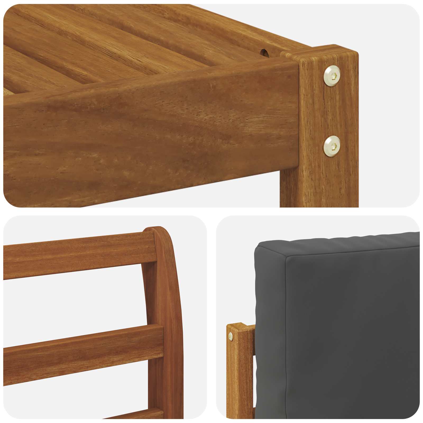 Set de canapele de exterior cu pernă 7 pcs Natural și Antracit GartenMobel Dekor