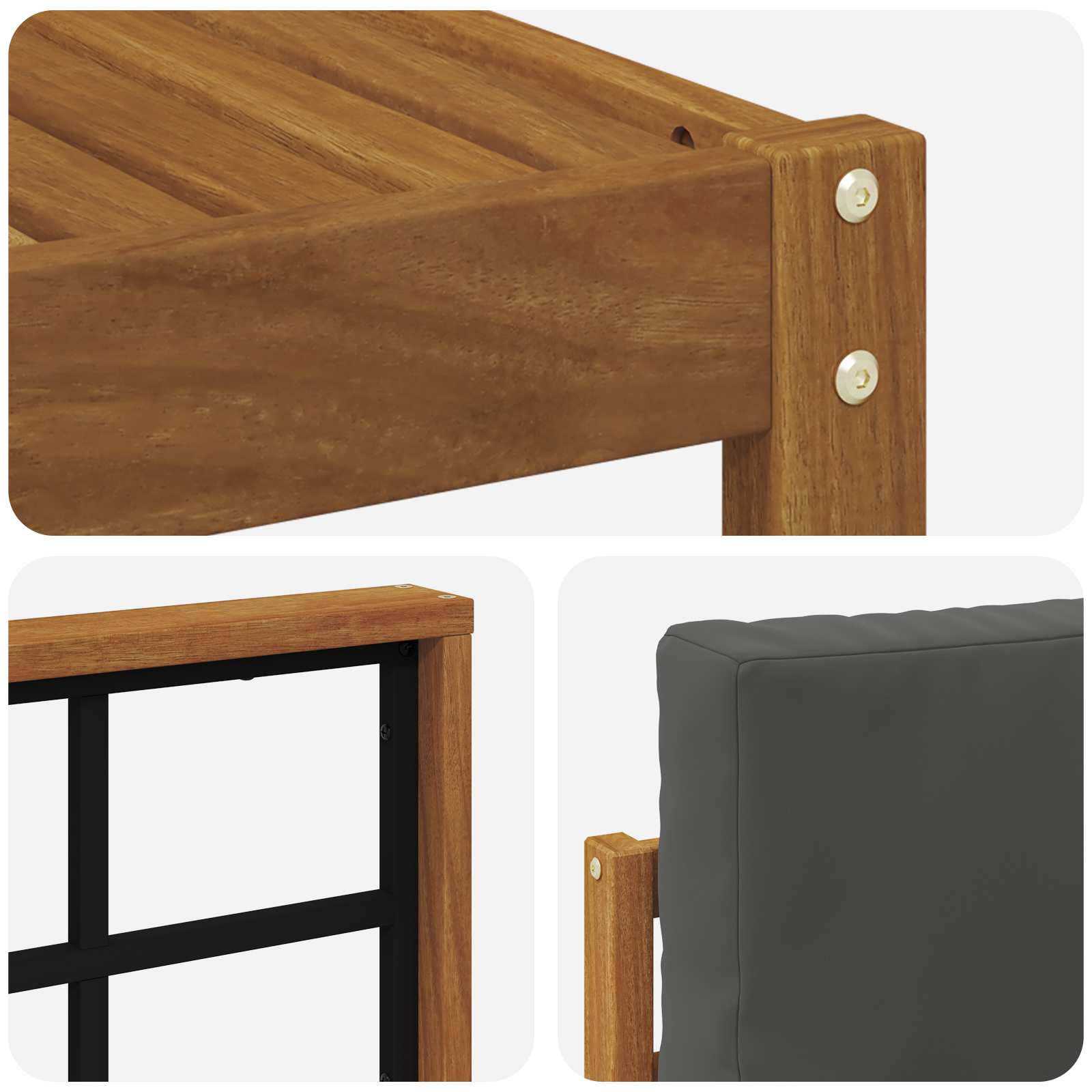 Set de canapele de exterior cu pernă 7 pcs Natural și Antracit GartenMobel Dekor