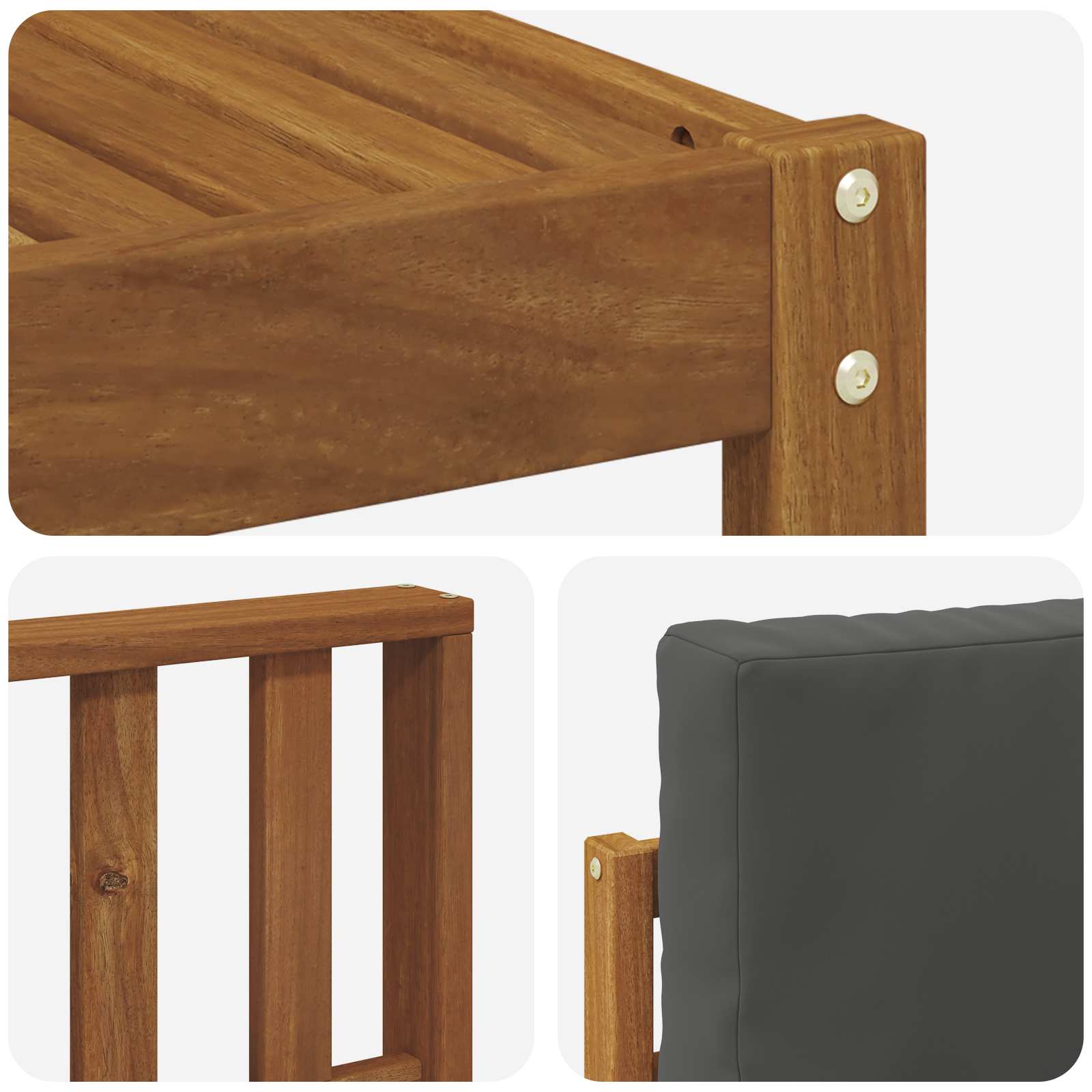 Set de canapele de exterior cu pernă 7 pcs Natural și Antracit GartenMobel Dekor