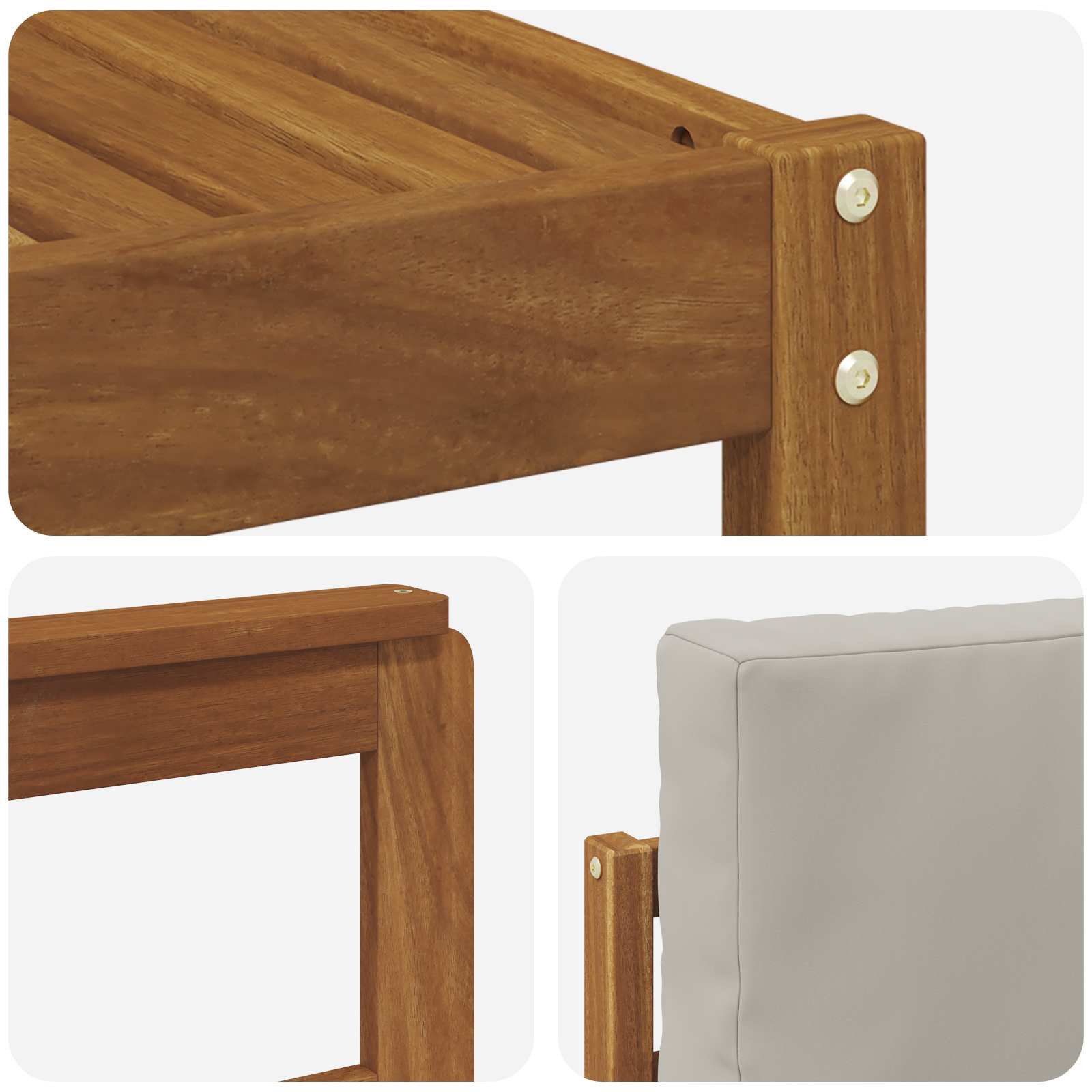 Set de canapele de exterior 7 pcs Gri natural și deschis GartenMobel Dekor