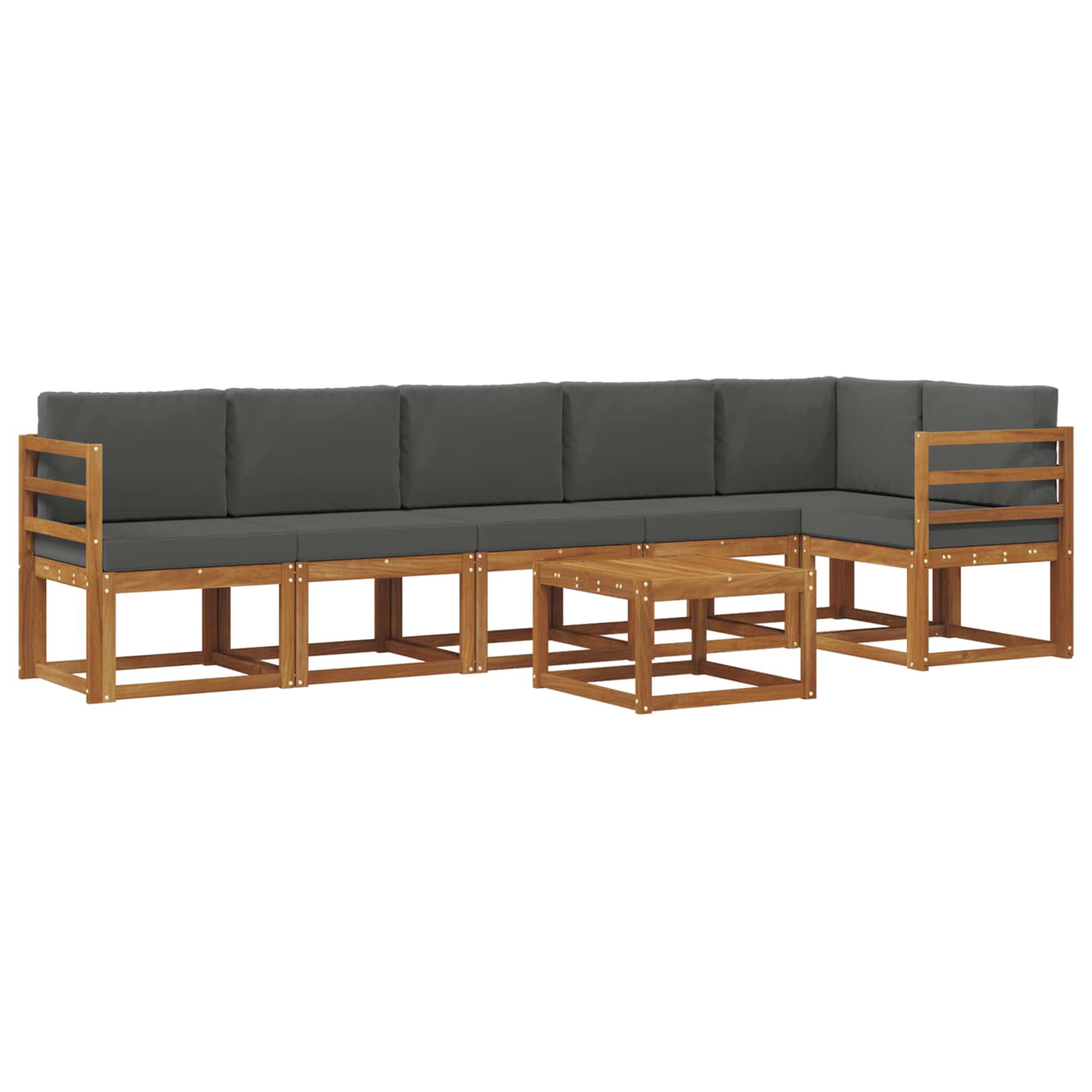 Set de canapele de exterior cu pernă 7 pcs Natural și Antracit GartenMobel Dekor