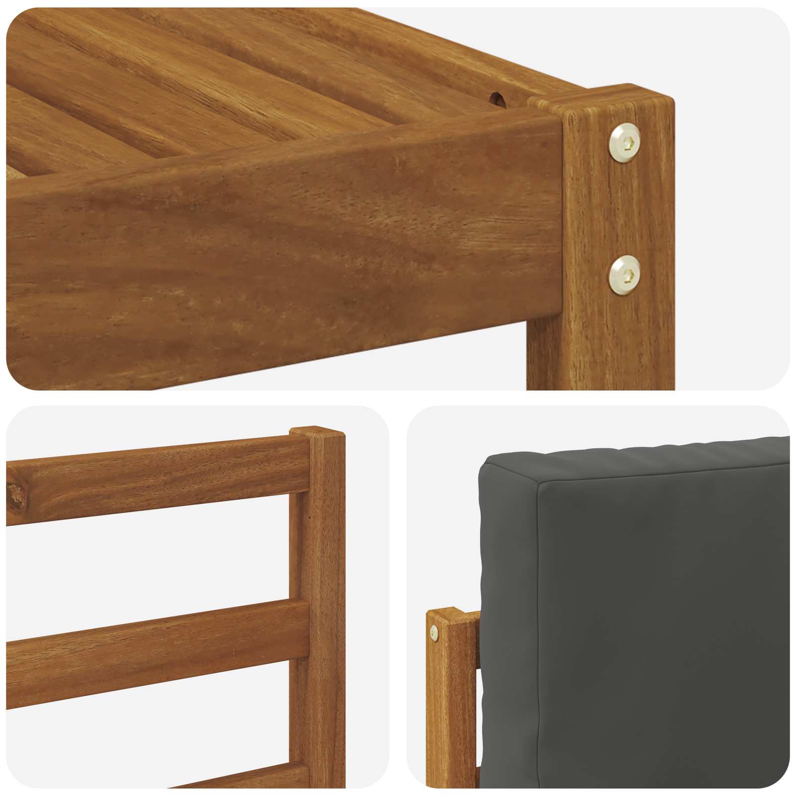 Set de canapele de exterior cu pernă 7 pcs Natural și Antracit GartenMobel Dekor