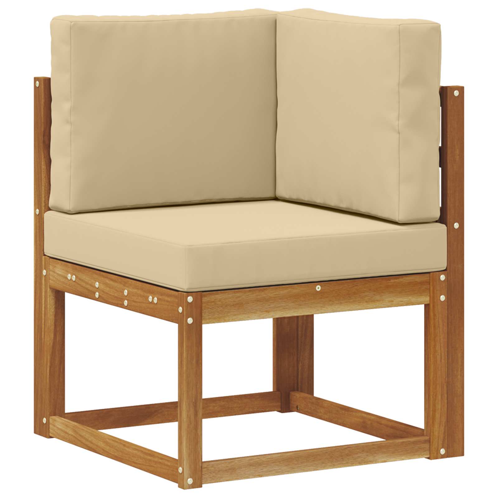 Set de canapele de exterior cu pernă 7 pcs Natural și Bej GartenMobel Dekor