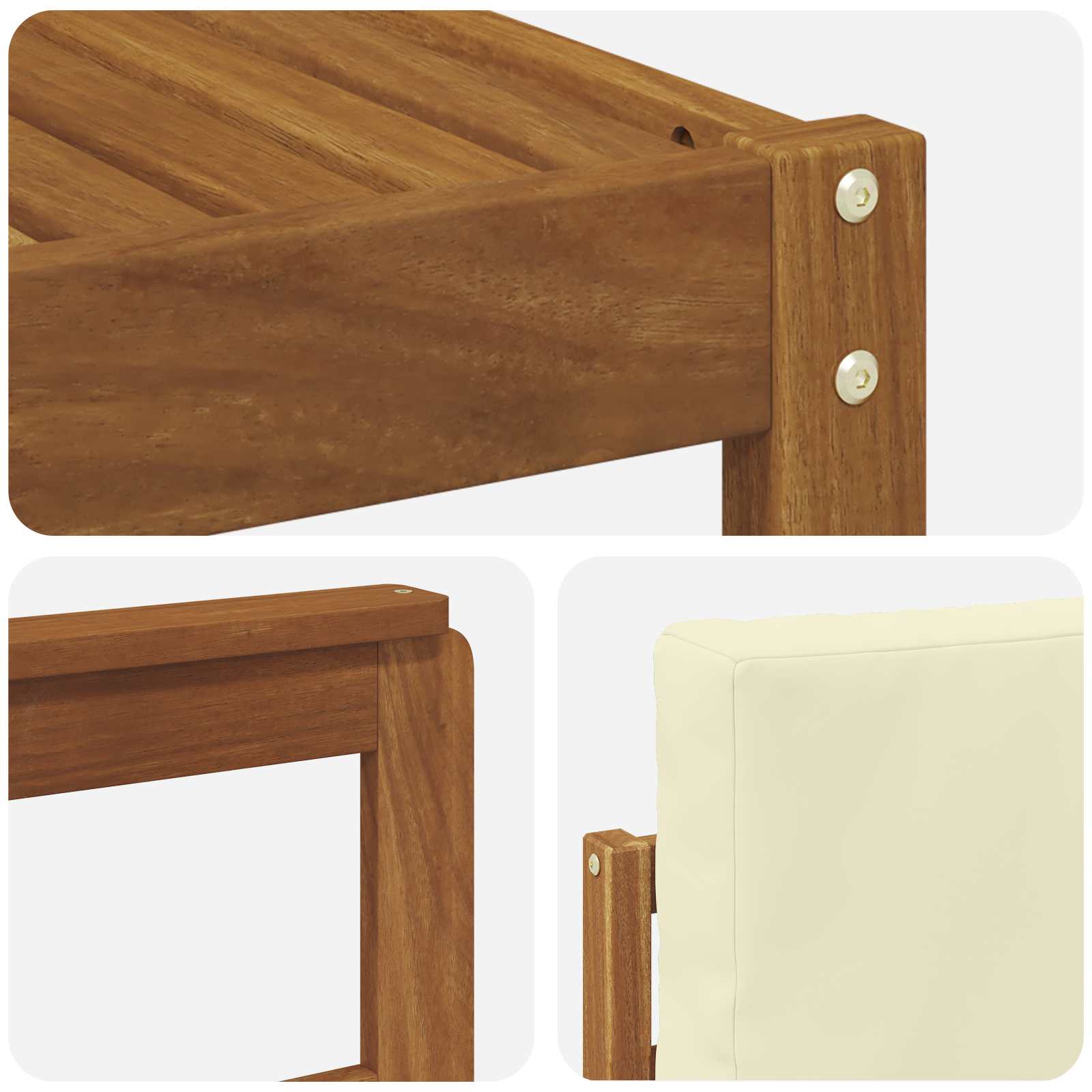 Set de canapele de exterior cu pernă 7 pcs Natural și Crem GartenMobel Dekor