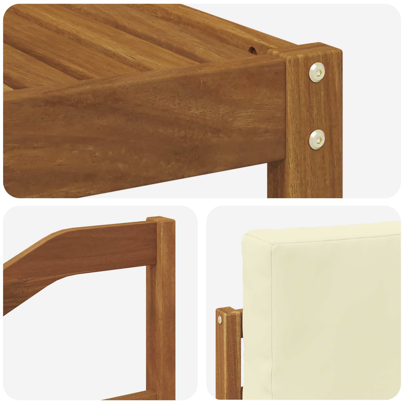 Set de canapele de exterior cu pernă 7 pcs Natural și Crem GartenMobel Dekor