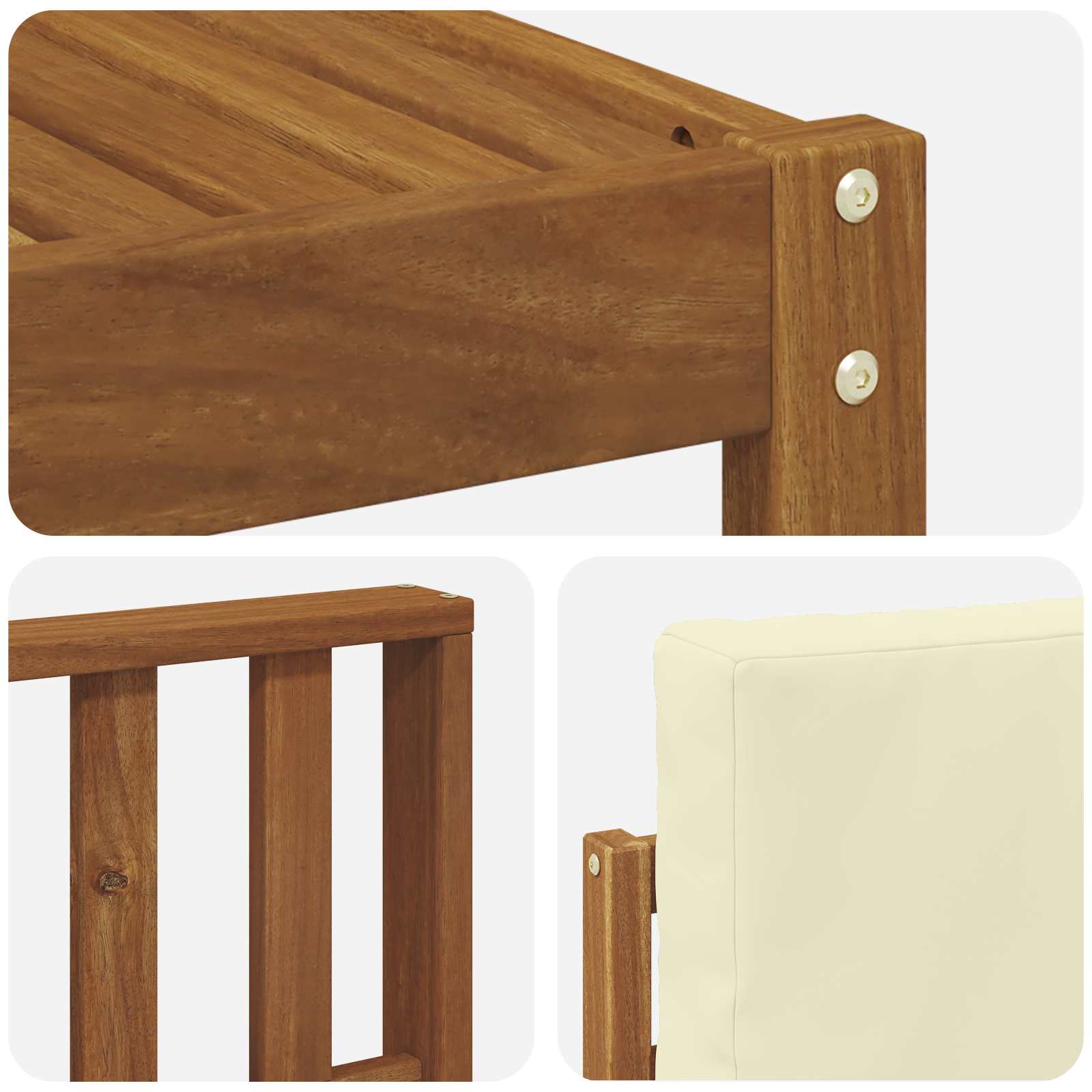 Set de canapele de exterior cu pernă 7 pcs Natural și Crem GartenMobel Dekor