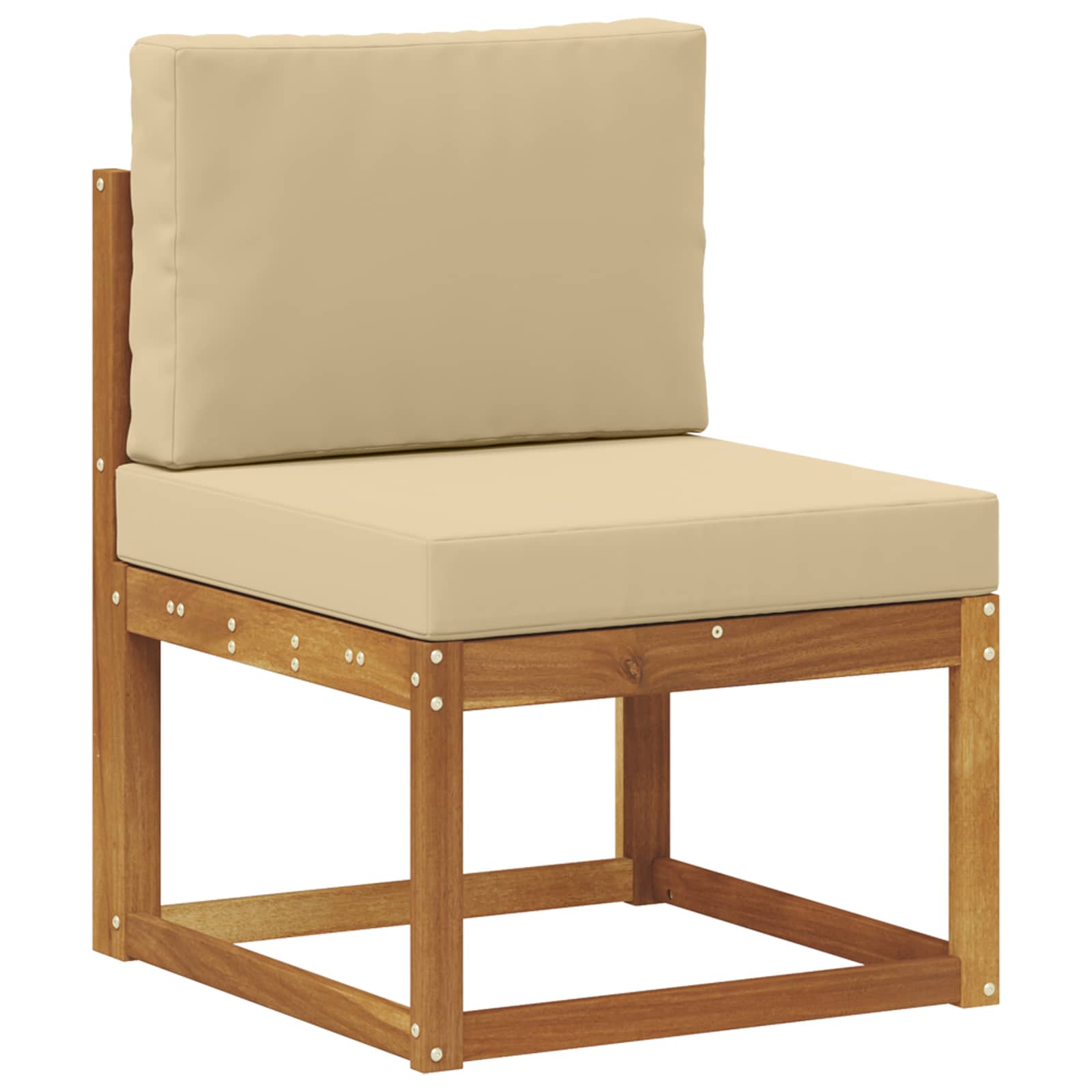 Set de canapele de exterior cu pernă 9 pcs Natural și Bej GartenMobel Dekor